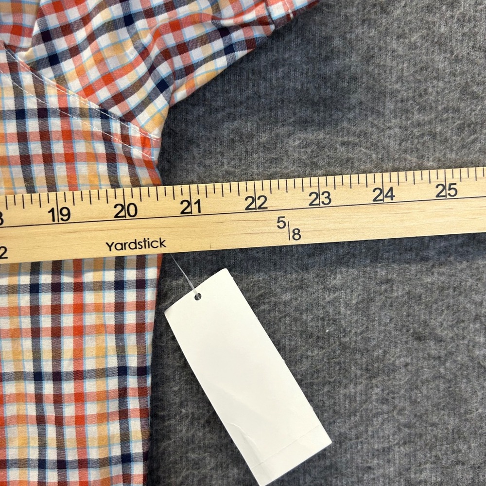 Izod Breeze‎ Collection Mens Small Red Clay Plaid Cool FX Short Sleeve Shirt NEW - Picture 8 of 9